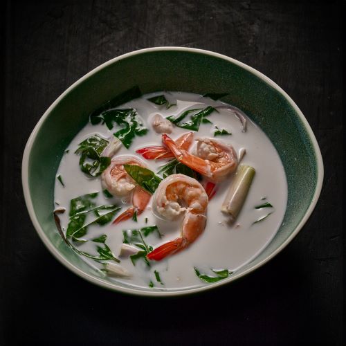 Coconut Milk Soup With Prawns And Local Vegetables